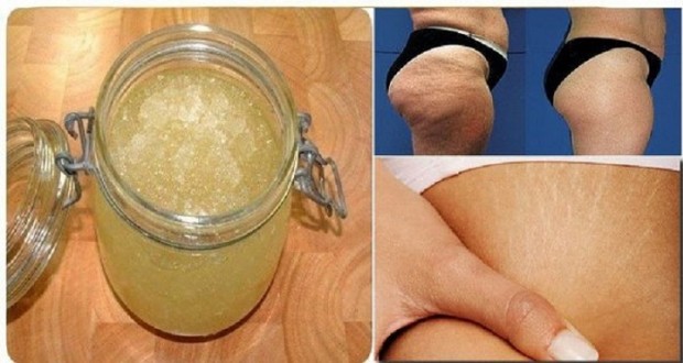 Strong Homemade Scrub Made Of Salt And Sugar That Helps Against Stretch Marks And Cellulite!